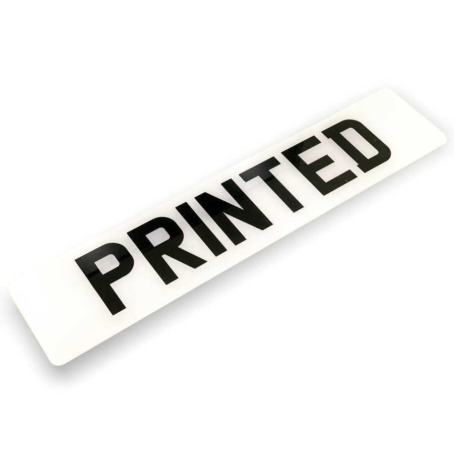 2D Printed Number Plates