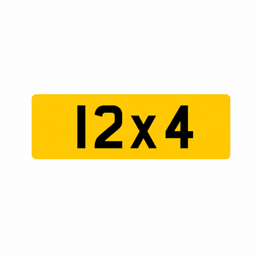 12x4 Bike Plate - Show Plate