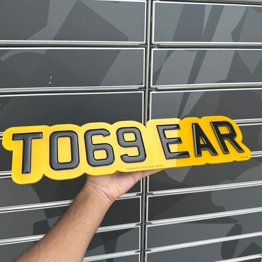 4D Bubble Plate Gloss Black
