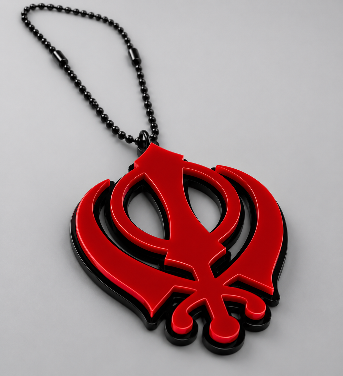 Punjabi Red Khanda Hanging Pendent