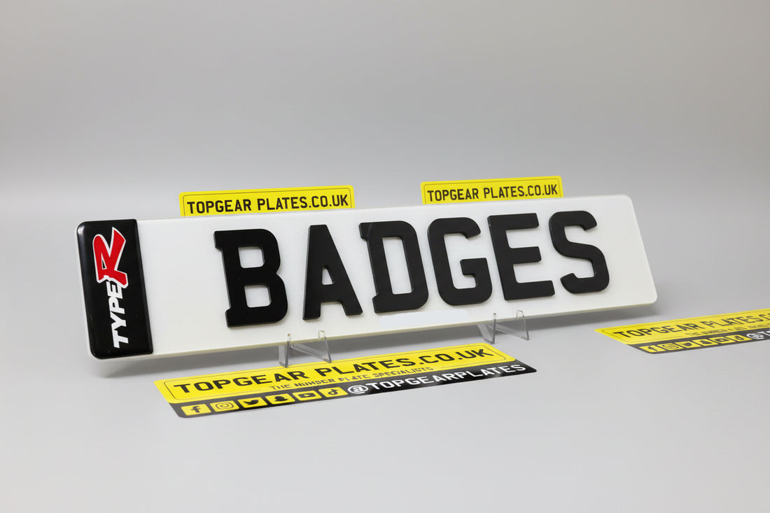 2x 3D Gel Resin License Number Plate Type R