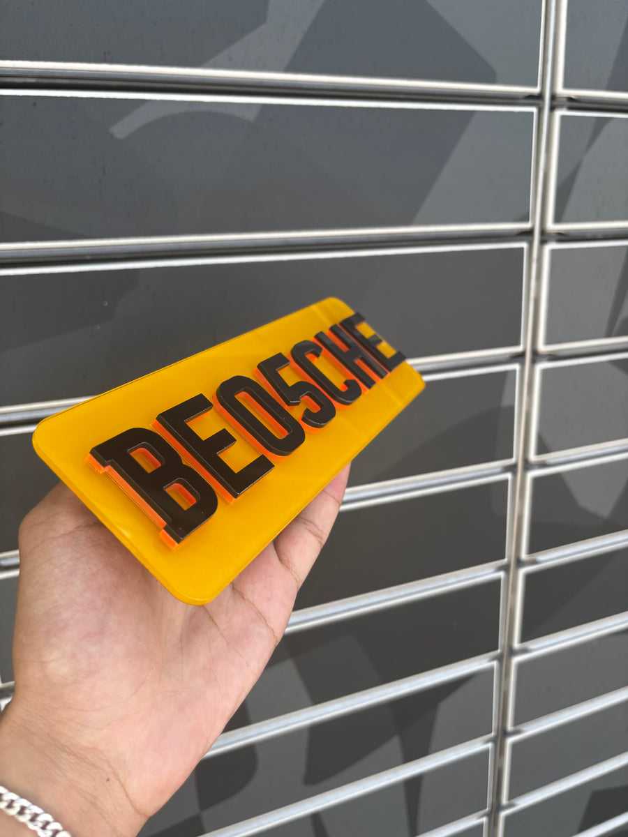 Orange Base Bike Plates
