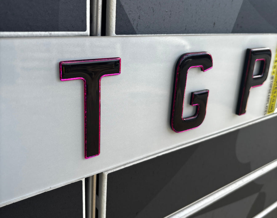 Pink Glitter Edge Showplate