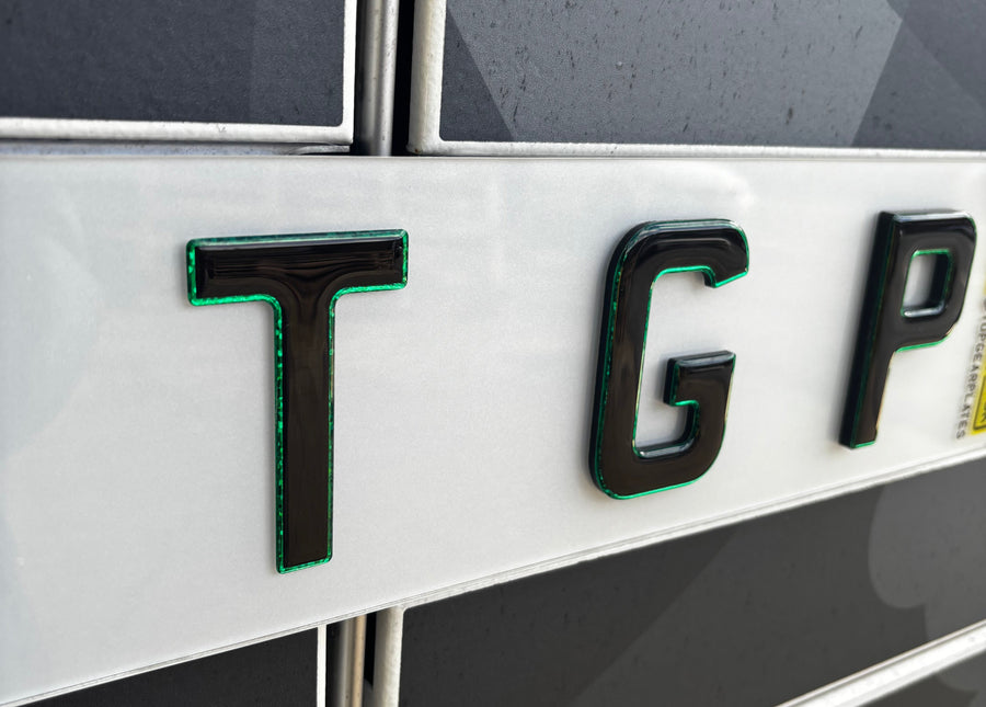 Green Glitter Edge Showplate