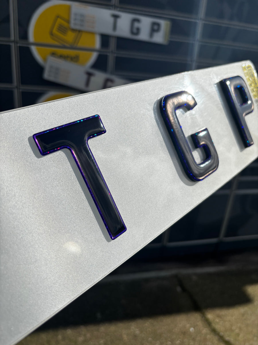 Purple Glitter Edge Showplate