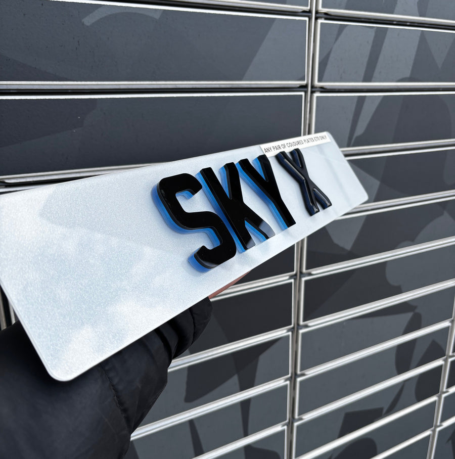 Sky Blue Coloured Show Plate