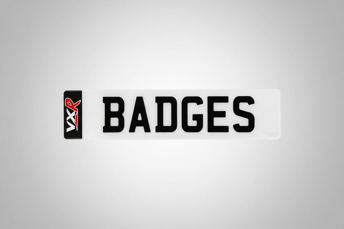 2x 3D Gel Resin License Number Plate Vauxhall Astra VXR Red Logo