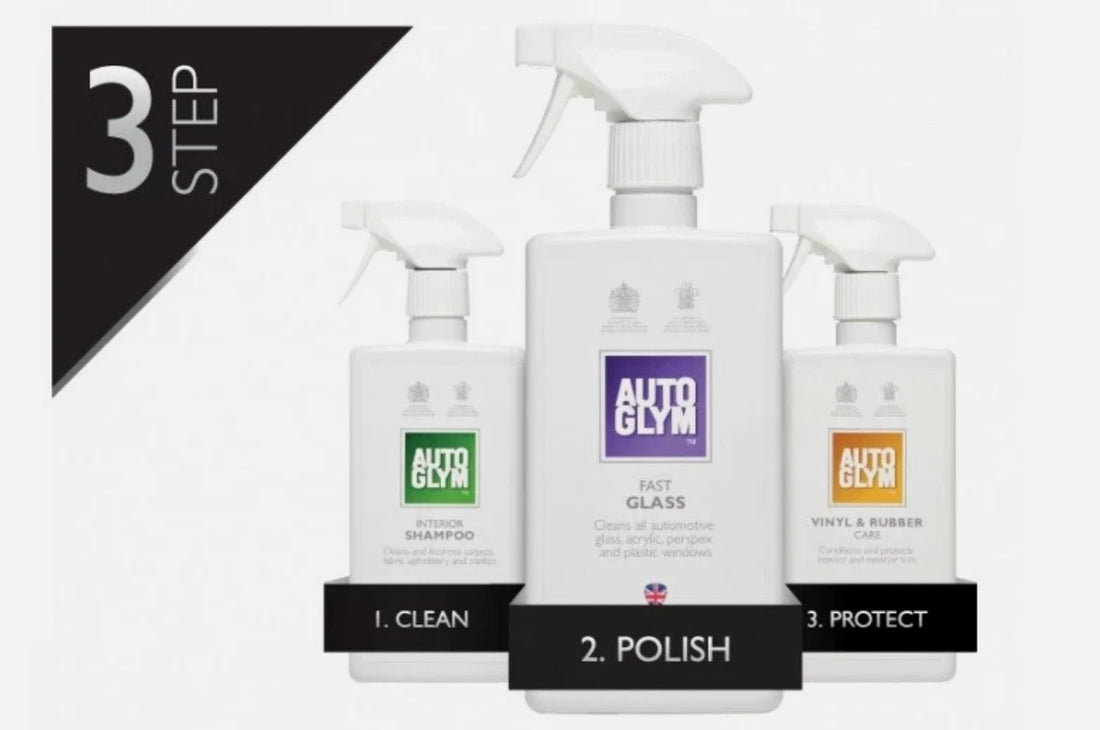 Autoglym Perfect Interior Kit | Shampoo, Fast Glass, Vinyl & Rubber Care